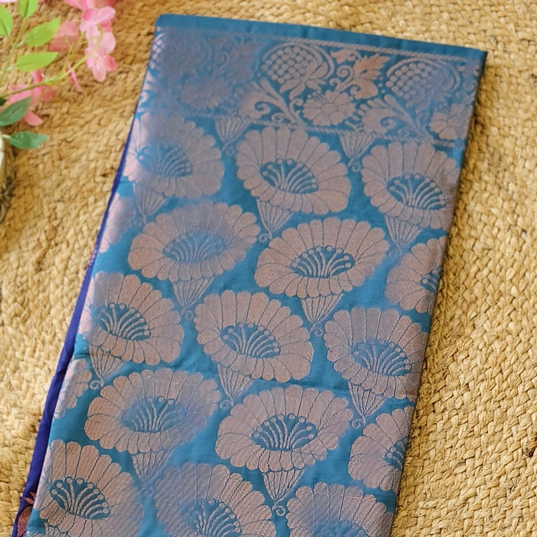 Blue Empress - Royal Blue & Copper Sulphate Blue - Fancy Saree