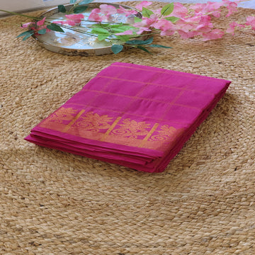 Summer Blush - Hot Pink - Cotton Saree