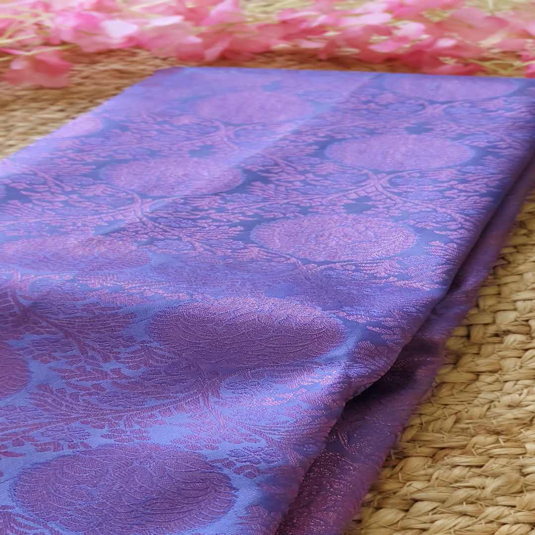 Violet Varnam - Lavender and Violet - Semi Silk Saree