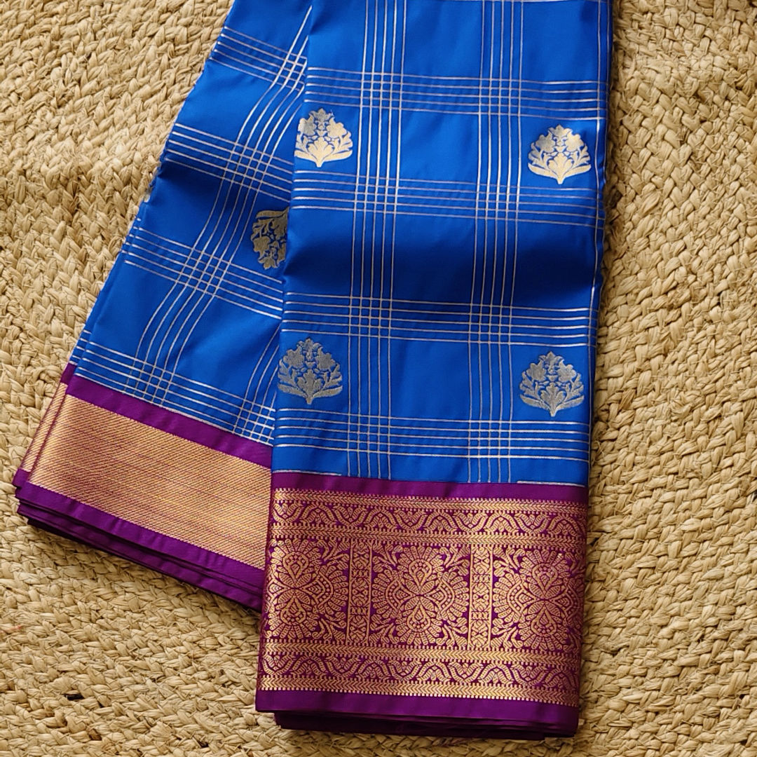 Varnam Collection - Neelambari - Kanchi Semi-Silk Saree