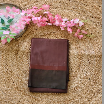 Chocolate Raga – Dark Brown & Magenta Pink - Fancy Saree