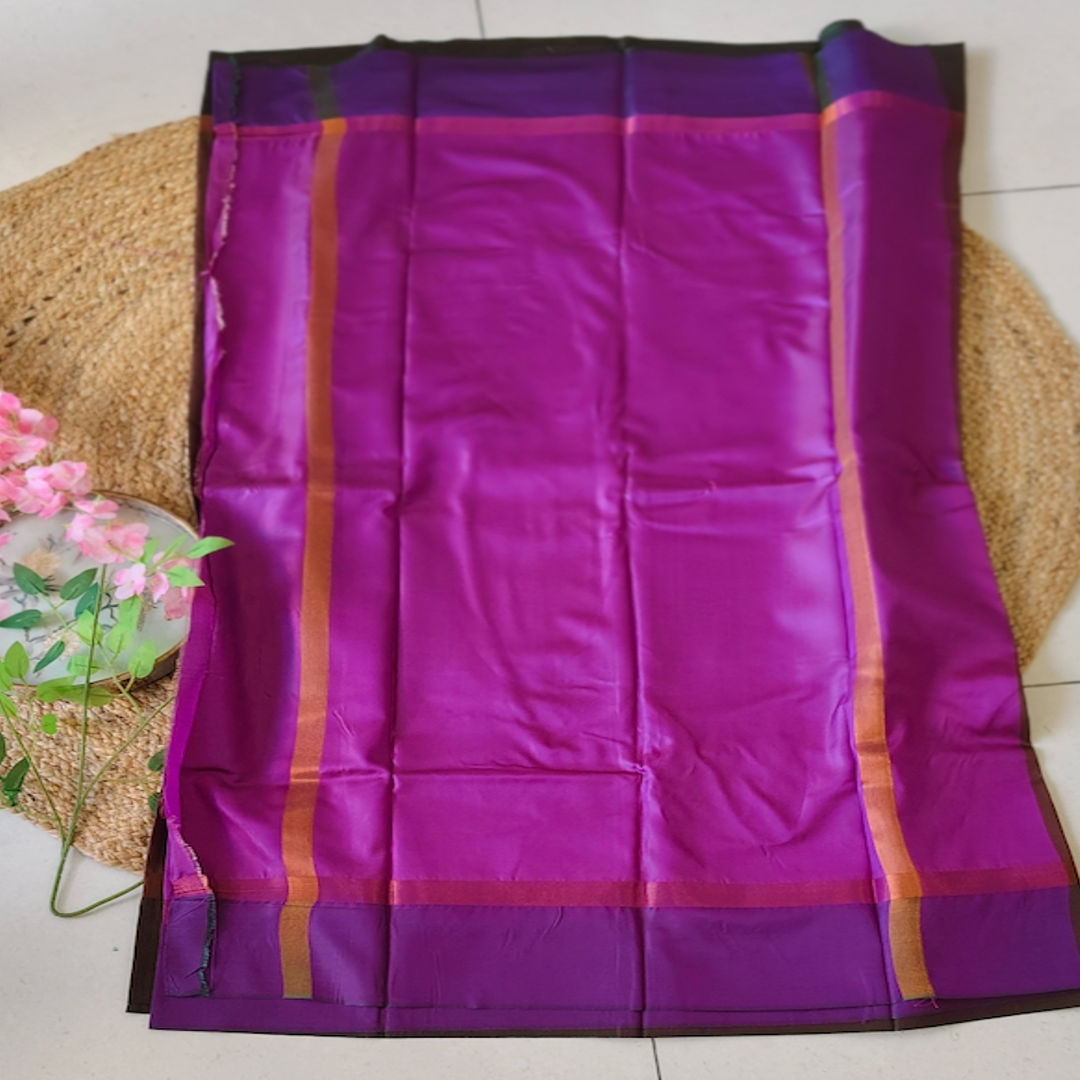 Chocolate Raga – Dark Brown & Magenta Pink - Fancy Saree