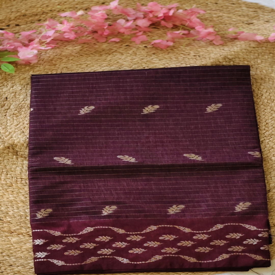 Maroon Magic – Maroon - Semi-Munga Silk Saree