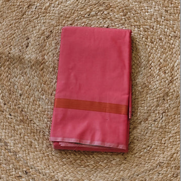 Pink Sky Whisper– Coral Pink &amp; Blue- Fancy Saree